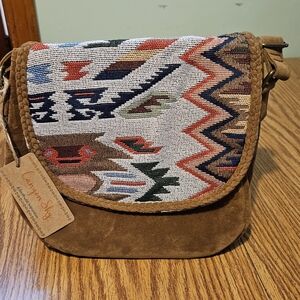NWT Canyon Sky Aztec Style Purse Handbag Southwestern Shoulder Strap Snap close